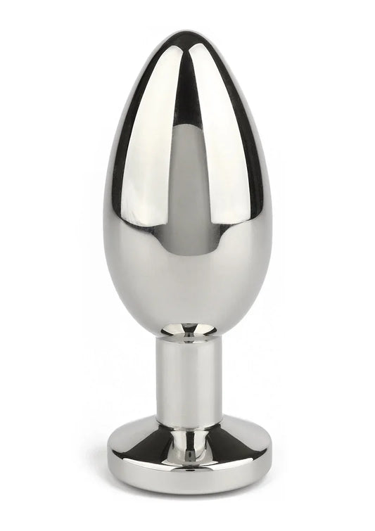 Mr. Steel Jewled Butt Plug Large (Blue) - Happytoys Sexshop: Toys for Feeling Happy & Easy 😊 - Discreet geleverd