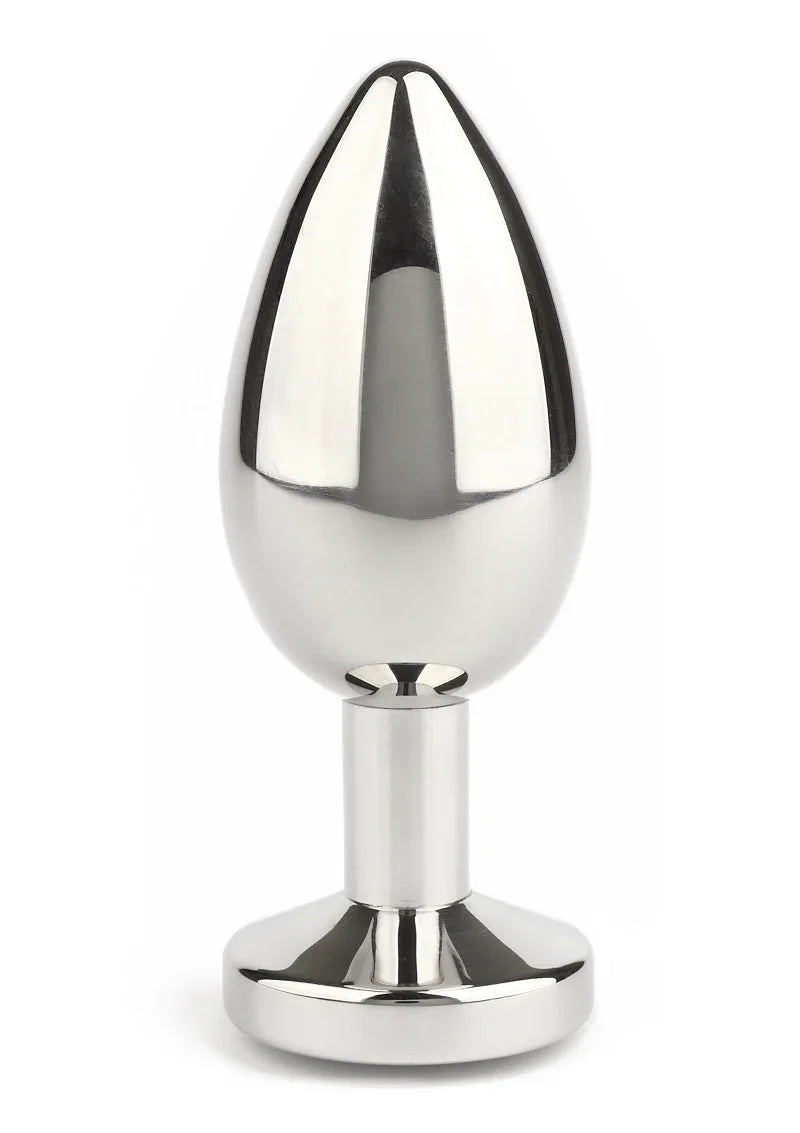Mr. Steel Jewled Butt Plug Medium (Aqua) - Happytoys Sexshop: Toys for Feeling Happy & Easy 😊 - Discreet geleverd
