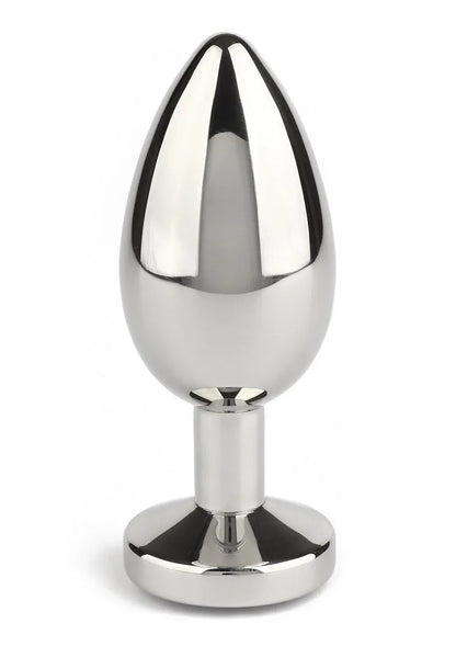 Mr. Steel Jewled Butt Plug Medium (Blue) - Happytoys Sexshop: online sex shop for Feeling Happy & Easy 😊 - Discreet geleverd