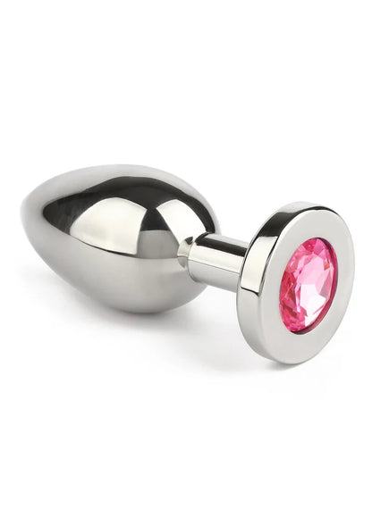 Mr. Steel Jewled Butt Plug Medium (Pink) - Happytoys Sexshop: online sex shop for Feeling Happy & Easy 😊 - Discreet geleverd