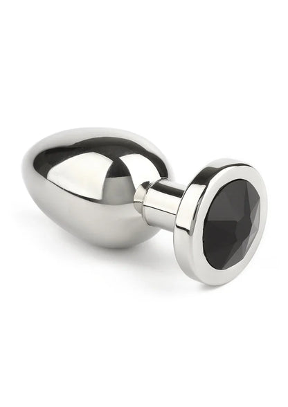 Mr. Steel Jewled Butt Plug Small (Black) - Happytoys Sexshop: online sex shop for Feeling Happy & Easy 😊 - Discreet geleverd