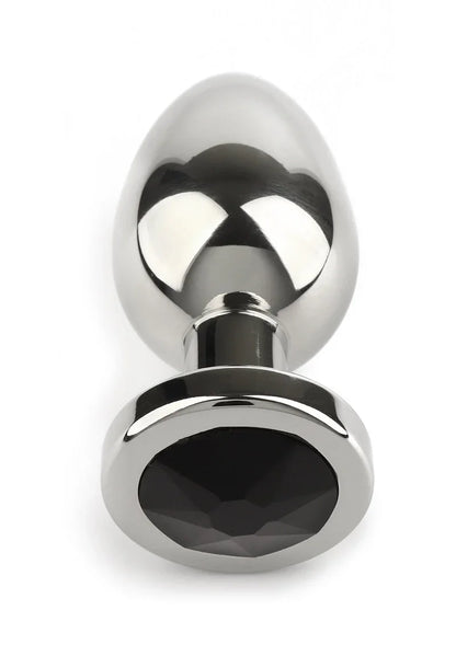 Mr. Steel Jewled Butt Plug Small (Black) - Happytoys Sexshop: online sex shop for Feeling Happy & Easy 😊 - Discreet geleverd