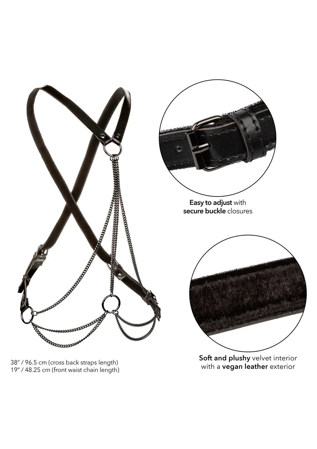 Multi Chain Harness Plus by CalExotics - Happytoys Sexshop: Toys for Feeling Happy & Easy 😊 - Discreet geleverd