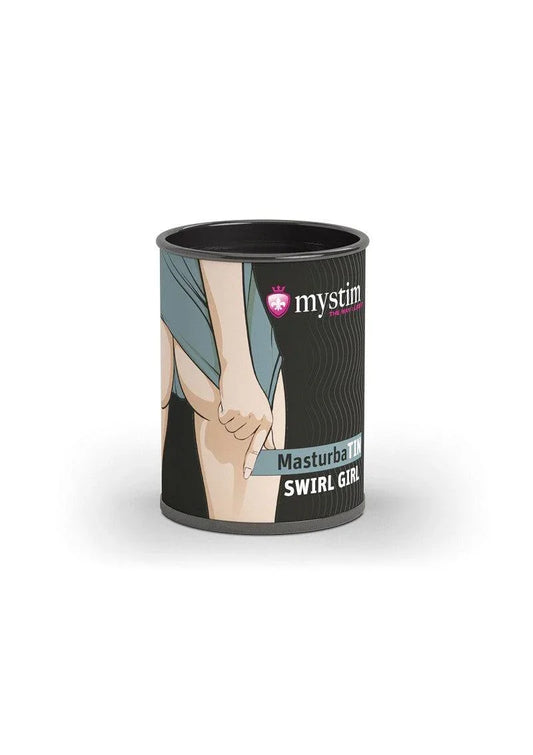 MyStim MasturbaTIN Swirl Girl Stroker Masturbator in blik - Happytoys Sexshop: Toys for Feeling Happy & Easy 😊 - Discreet geleverd
