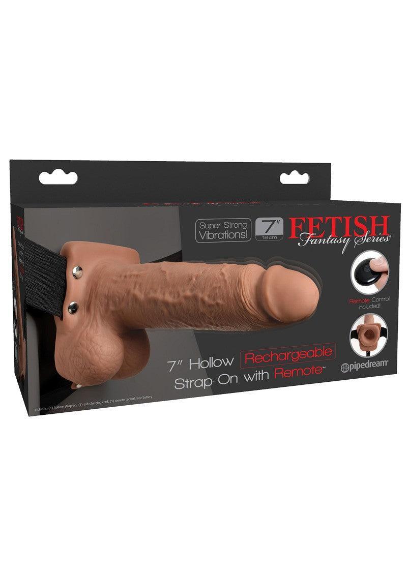 Pipedream Fetish Fantasy 7' Hollow Strap On Remote - Happytoys Sexshop: Toys for Feeling Happy & Easy 😊 - Discreet geleverd