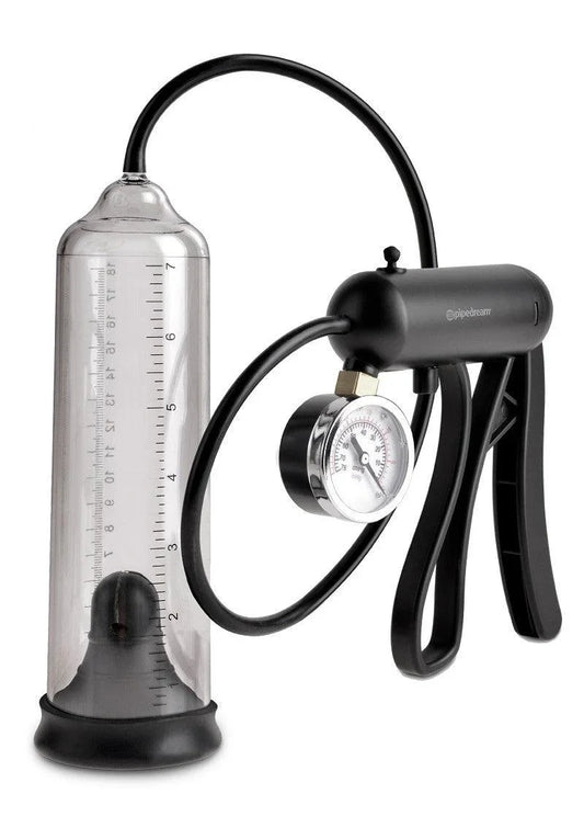 Pipedream Pump Worx Pro-Gauge Power Pump Penis Pomp - Happytoys Sexshop: Toys for Feeling Happy & Easy 😊 - Discreet geleverd