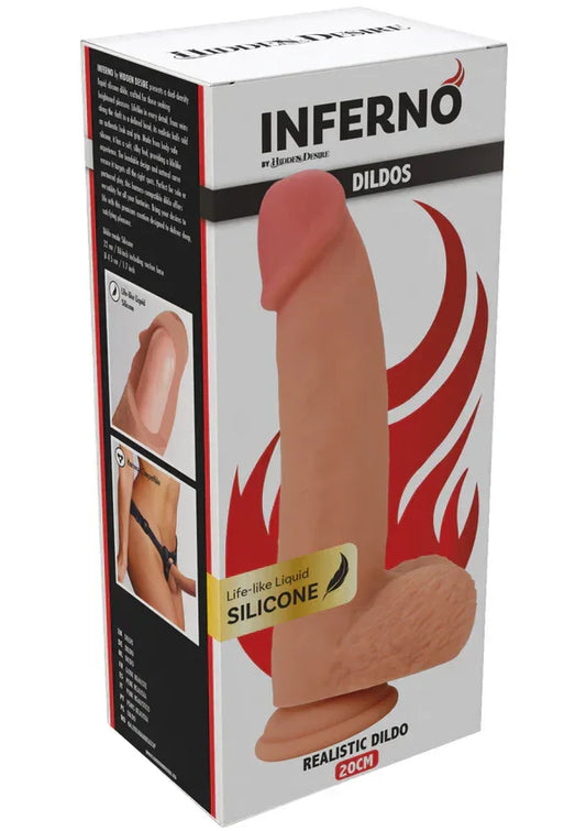 Realistic Dildo Liquid Silicone 20 cm by Hidden Desire - Happytoys Sexshop: Toys for Feeling Happy & Easy 😊 - Discreet geleverd