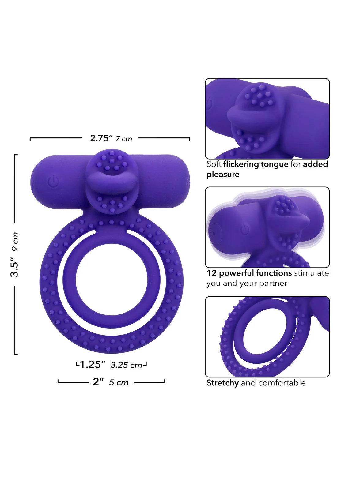 Rechargeable Dual Climaxer by CalExotics - Happytoys Sexshop: Toys for Feeling Happy & Easy 😊 - Discreet geleverd