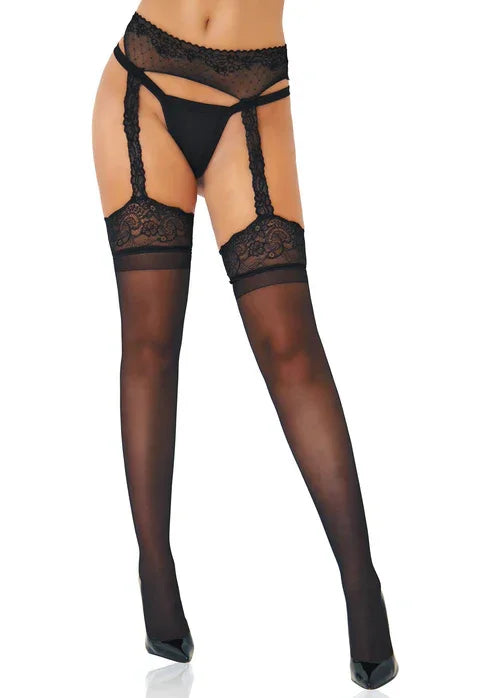 Satin Touch Garterbelt Stockings by Daring Intimates