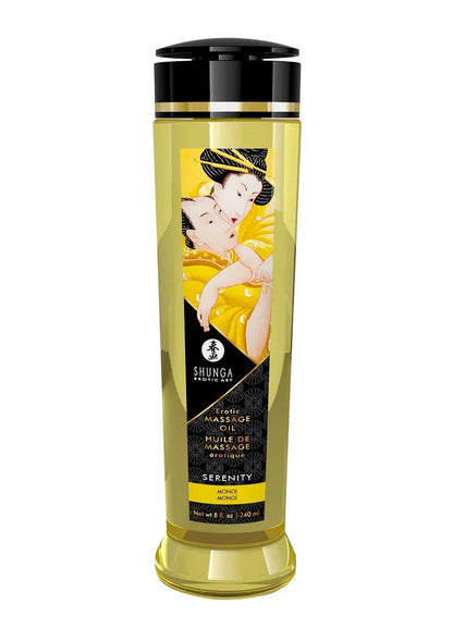Shunga_-_Massage_Olie_-_Sensual_Island_Flowers_-_240_ml_Serentity | bestel discreet online bij Happytoys, de erotische webshop geleid door een vrouw.