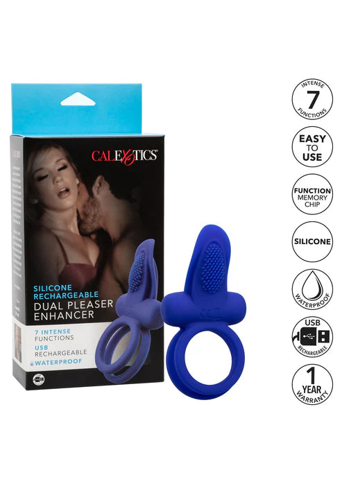 Silicone Rechargeable Dual Pleaser Enhancer by CalExotics