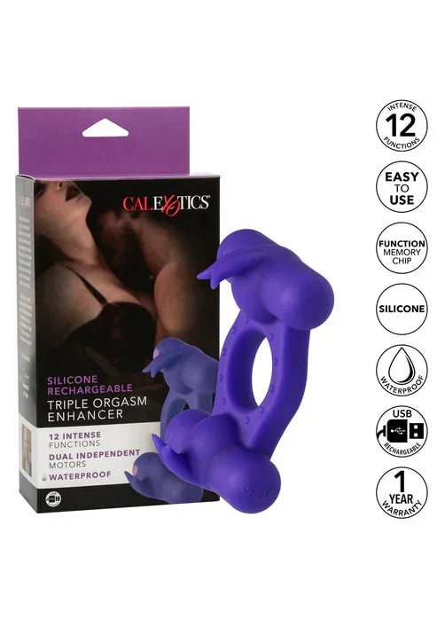 SiliconeRechargeableTripleOrgasmEnhancerbyCalExotics4 @ Happytoys Sexshop: online sex shop for Feeling Happy & Easy 😊 the erotic store owned by a woman