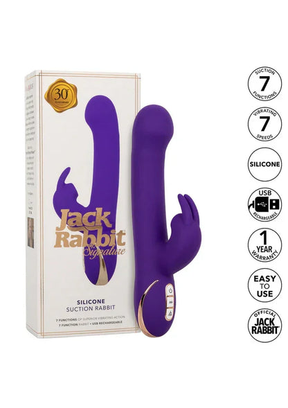 Silicone Suction Rabbit by CalExotics - Happytoys Sexshop: Toys for Feeling Happy & Easy 😊 - Discreet geleverd