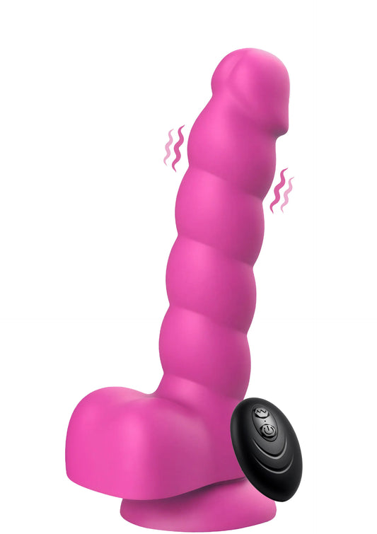 Spiral Tease Vibrating Dildo Silicone M by Playhouse Rogue