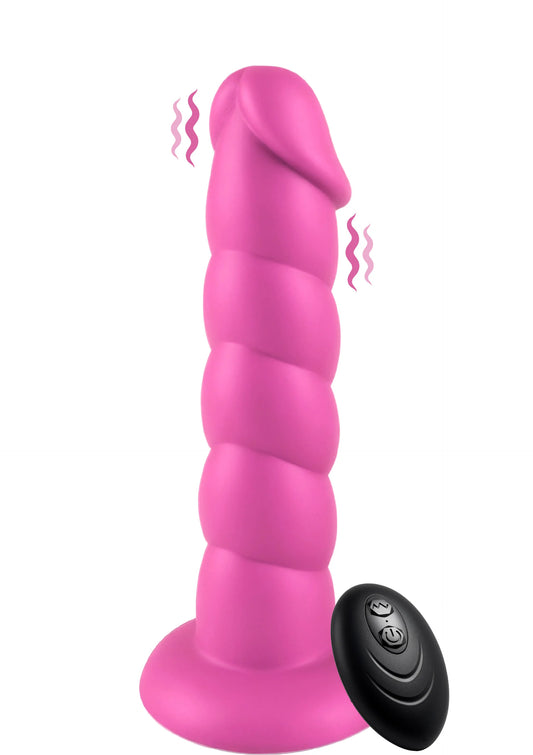 Spiral Tease Vibrating Dong Silicone M by Playhouse Rogue