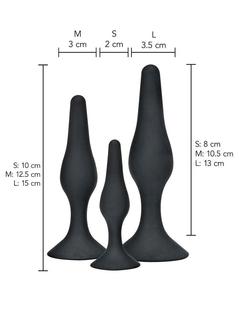 Anal Play Curvy Companions Kit 3pcs by ToyJoy - Happytoys Sexshop: Toys for Feeling Happy & Easy 😊 - Discreet geleverd