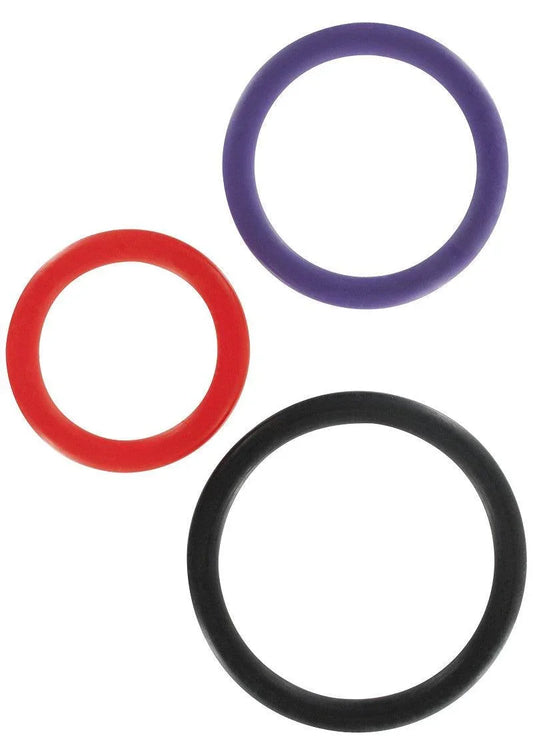 Basics Triple Rings Multicolor 3pcs by ToyJoy - Happytoys Sexshop: Toys for Feeling Happy & Easy 😊 - Discreet geleverd