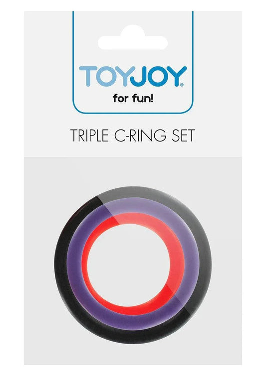 Basics Triple Rings Multicolor 3pcs by ToyJoy - Happytoys Sexshop: Toys for Feeling Happy & Easy 😊 - Discreet geleverd
