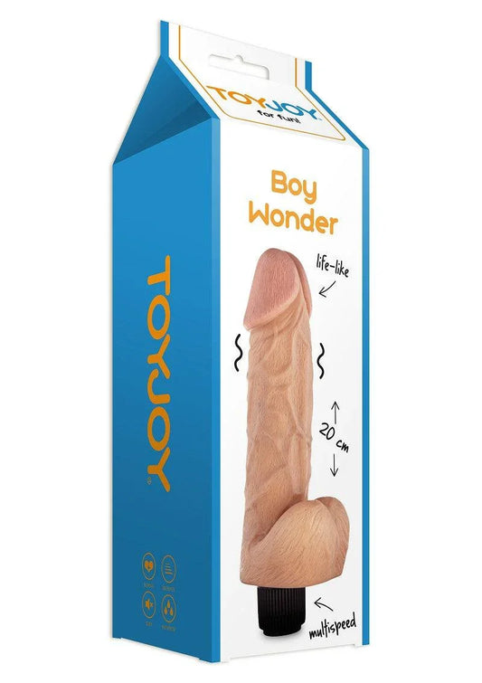 Classics Boy Wonder Vibrating 20cm Dong by ToyJoy - Happytoys Sexshop: Toys for Feeling Happy & Easy 😊 - Discreet geleverd