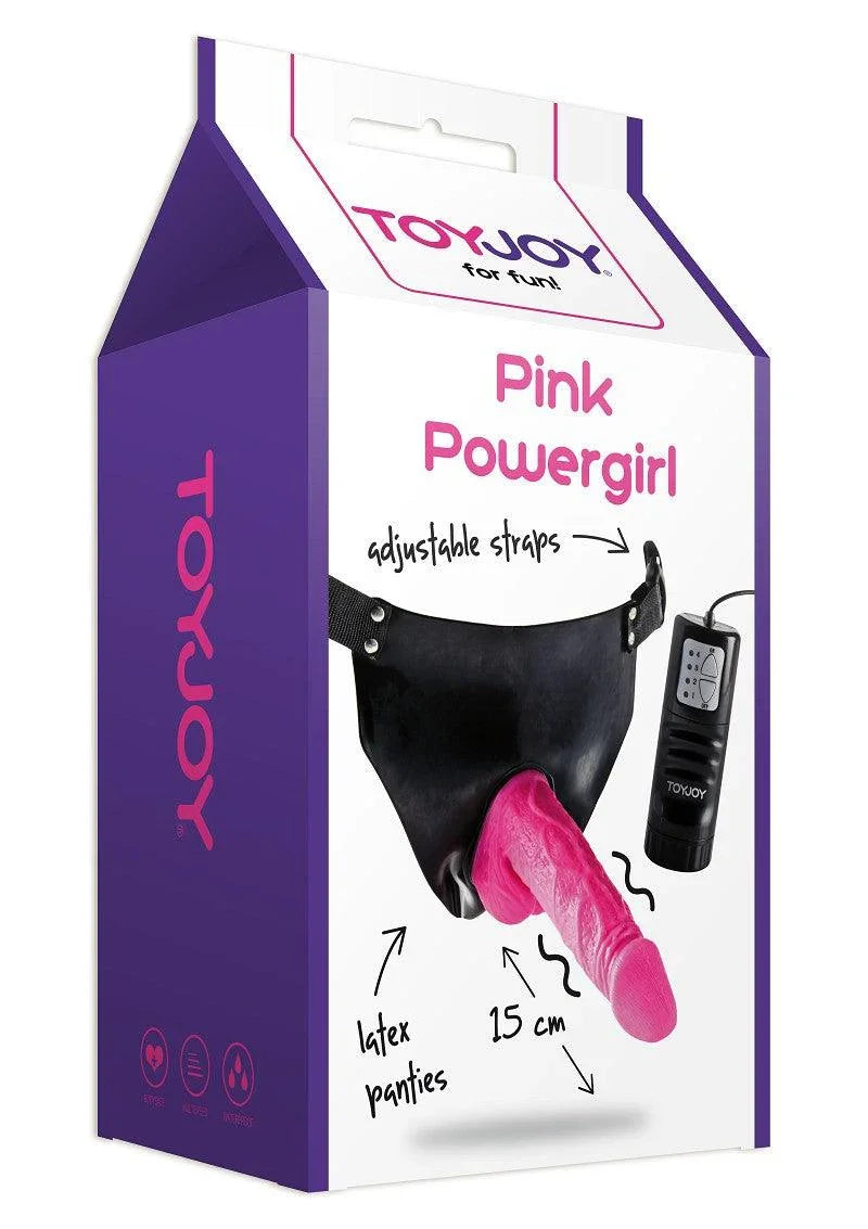 Classics Powergirl Vibrating Strap-On by ToyJoy - Happytoys Sexshop: Toys for Feeling Happy & Easy 😊 - Discreet geleverd