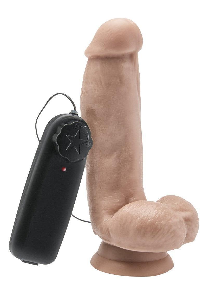 Get Real Dildo 6' with Balls Vibrator by ToyJoy - Happytoys Sexshop: Toys for Feeling Happy & Easy 😊 - Discreet geleverd