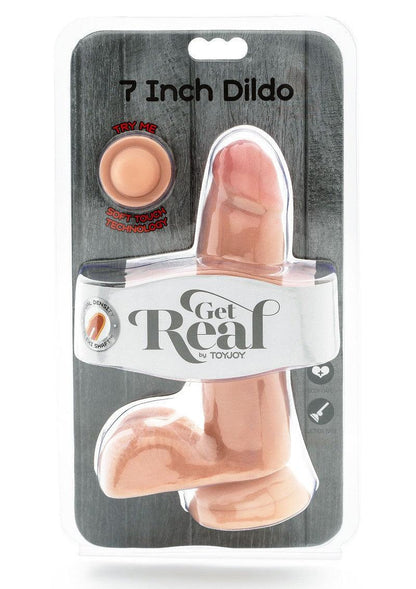 ToyJoy Get Real Dual Density Dildo 7' Balls - Happytoys Sexshop: Toys for Feeling Happy & Easy 😊 - Discreet geleverd