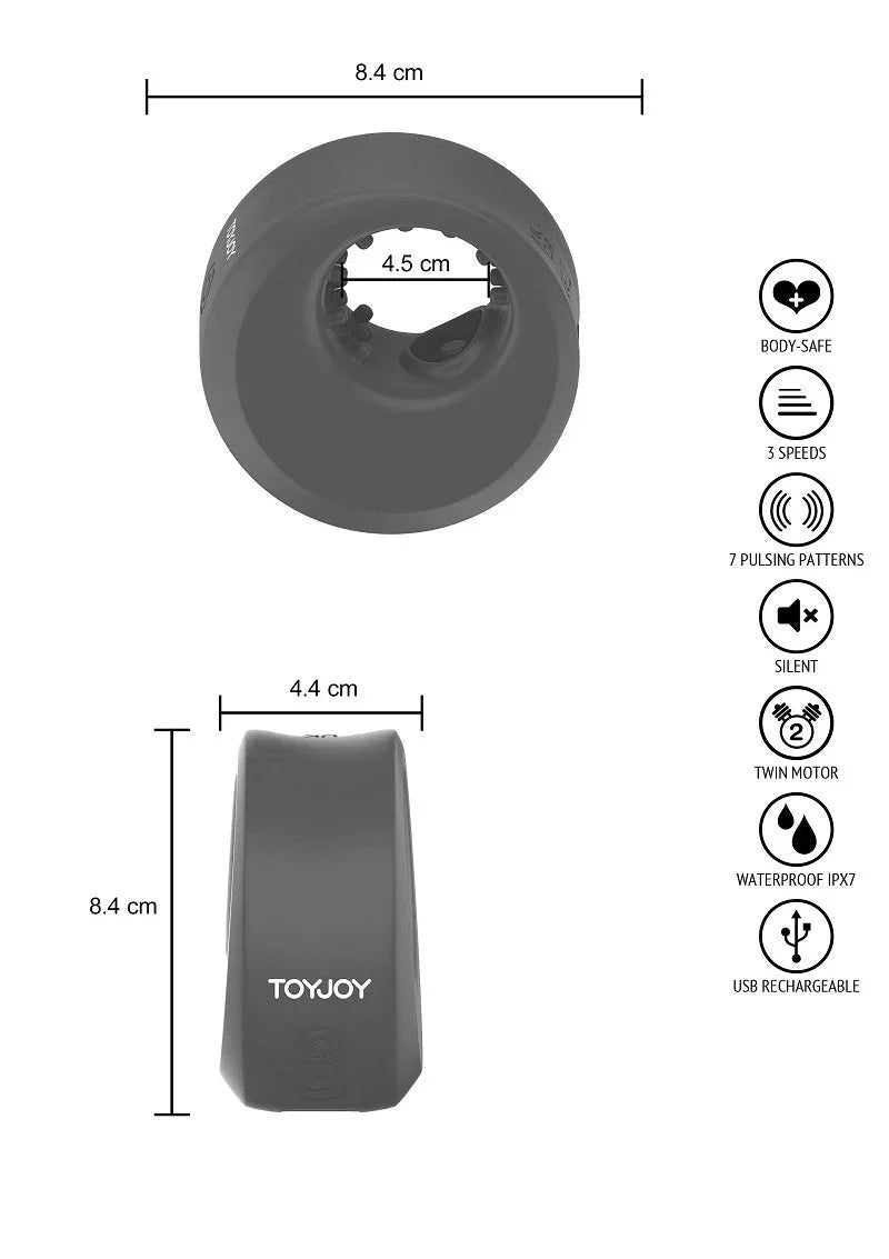ToyJoy Urban ZEPHYR - Pulsating Stroker & C-Ring - Happytoys Sexshop: Toys for Feeling Happy & Easy 😊 - Discreet geleverd