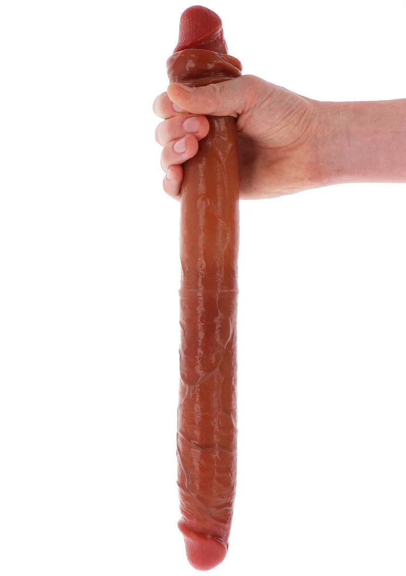 Get Real Silicone Foreskin Double Dong 46 cm by ToyJoy - Happytoys Sexshop: Toys for Feeling Happy & Easy 😊 - Discreet geleverd