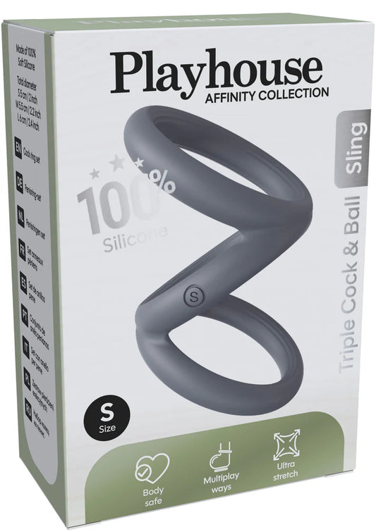 Triple Cock & Ball Sling Small by Playhouse Affinity