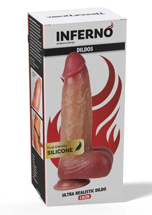 Ultra Realistic Dildo Silicone 18 cm by Hidden Desire - Happytoys Sexshop: Toys for Feeling Happy & Easy 😊 - Discreet geleverd