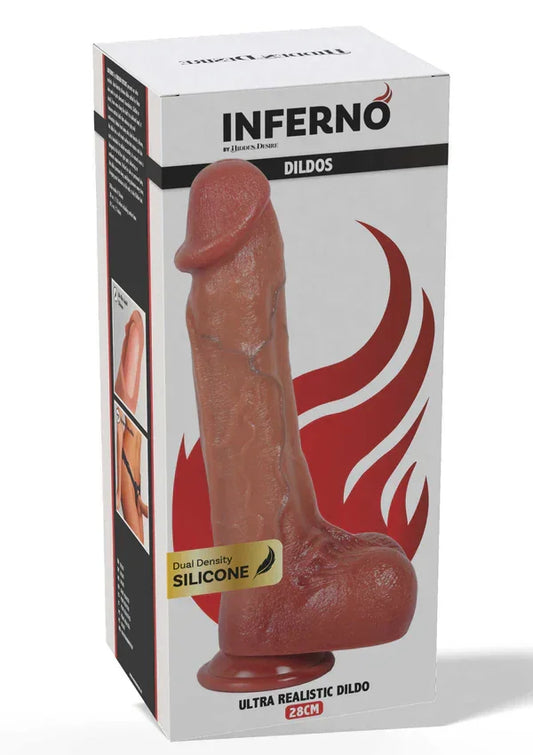 Ultra Realistic Dildo Silicone 28 cm by Hidden Desire - Happytoys Sexshop: Toys for Feeling Happy & Easy 😊 - Discreet geleverd
