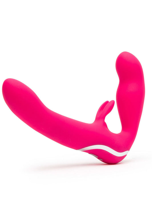 Vibrating Strapless Strap On Vibrator by Happy Rabbit