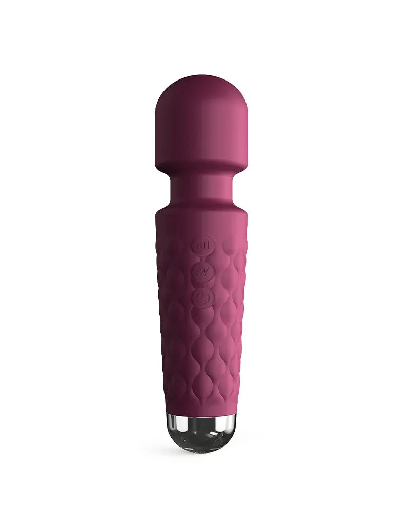 Dorcel - Mini Wanderful - Mini Wand Vibrator - Plum - Happytoys Sexshop: Toys for Feeling Happy & Easy 😊 - Discreet geleverd