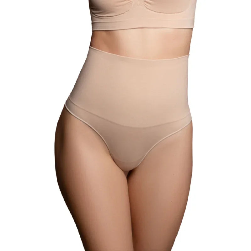BYE-BRA - THONG STYLE SEAMLESS GIRDLE BEIGE SIZE S - Happytoys Sexshop: online sex shop for Feeling Happy & Easy 😊 - Discreet geleverd