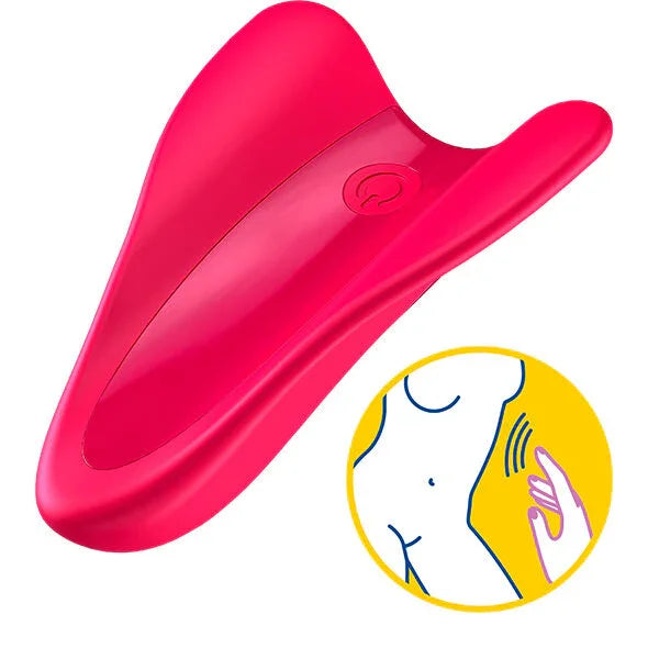 SATISFYER - HIGH FLY FINGER VIBRATOR FUCHSIA - Happytoys Sexshop: online sex shop for Feeling Happy & Easy 😊 - Discreet geleverd
