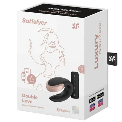 SATISFYER - DOUBLE LOVE LUXURY PARTNER VIBRATOR BLACK - Happytoys Sexshop: online sex shop for Feeling Happy & Easy 😊 - Discreet geleverd