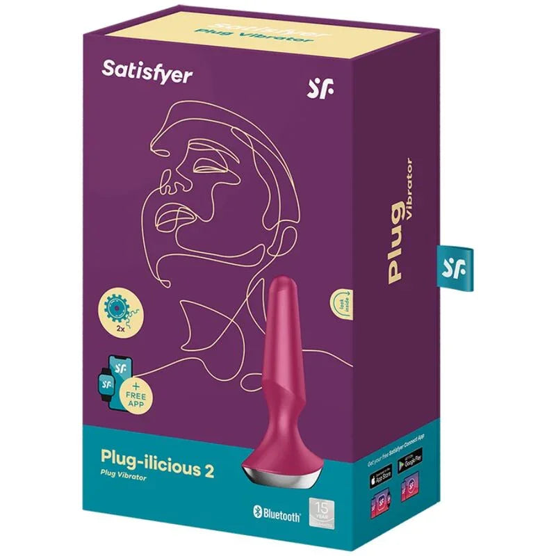 SATISFYER - PLUG ILICIOUS 2 PLUG VIBRATOR BERRY - Happytoys Sexshop: online sex shop for Feeling Happy & Easy 😊 - Discreet geleverd