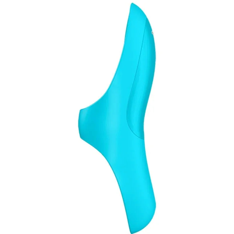 SATISFYER - TEASER FINGER VIBRATOR BLUE LIGHT - Happytoys Sexshop: online sex shop for Feeling Happy & Easy 😊 - Discreet geleverd