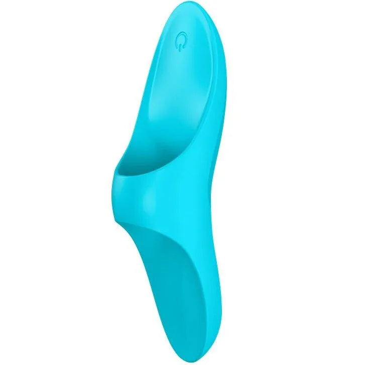 SATISFYER - TEASER FINGER VIBRATOR BLUE LIGHT - Happytoys Sexshop: online sex shop for Feeling Happy & Easy 😊 - Discreet geleverd