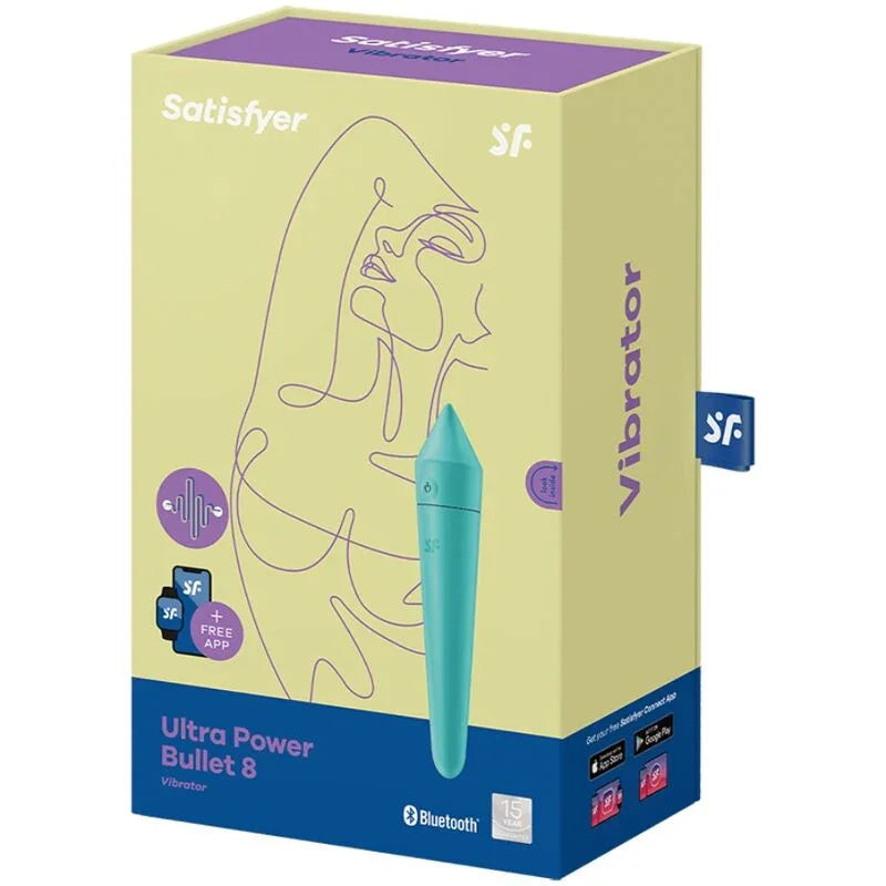 SATISFYER - ULTRA POWER BULLET 8 TURQUOISE - Happytoys Sexshop: online sex shop for Feeling Happy & Easy 😊 - Discreet geleverd