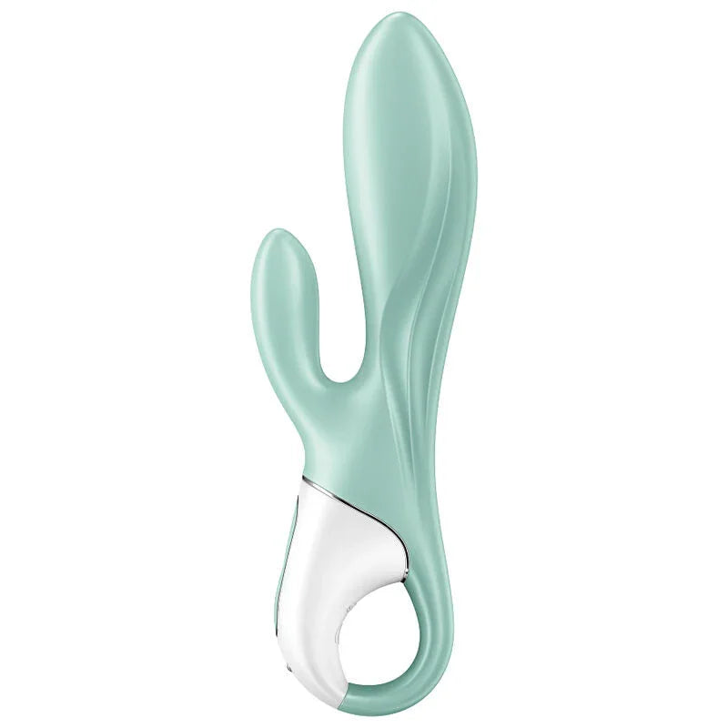 SATISFYER - AIR PUMP BUNNY 5+ INFLATABLE RABBIT VIBRATOR APP GREEN - Happytoys Sexshop: online sex shop for Feeling Happy & Easy 😊 - Discreet geleverd