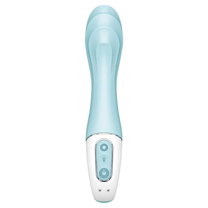 SATISFYER - AIR PUMP VIBRATOR 5+ INFLATABLE G-SPOT VIBRATOR APP BLUE - Happytoys Sexshop: online sex shop for Feeling Happy & Easy 😊 - Discreet geleverd