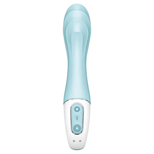 SATISFYER - AIR PUMP VIBRATOR 5+ INFLATABLE G-SPOT VIBRATOR APP BLUE - Happytoys Sexshop: online sex shop for Feeling Happy & Easy 😊 - Discreet geleverd