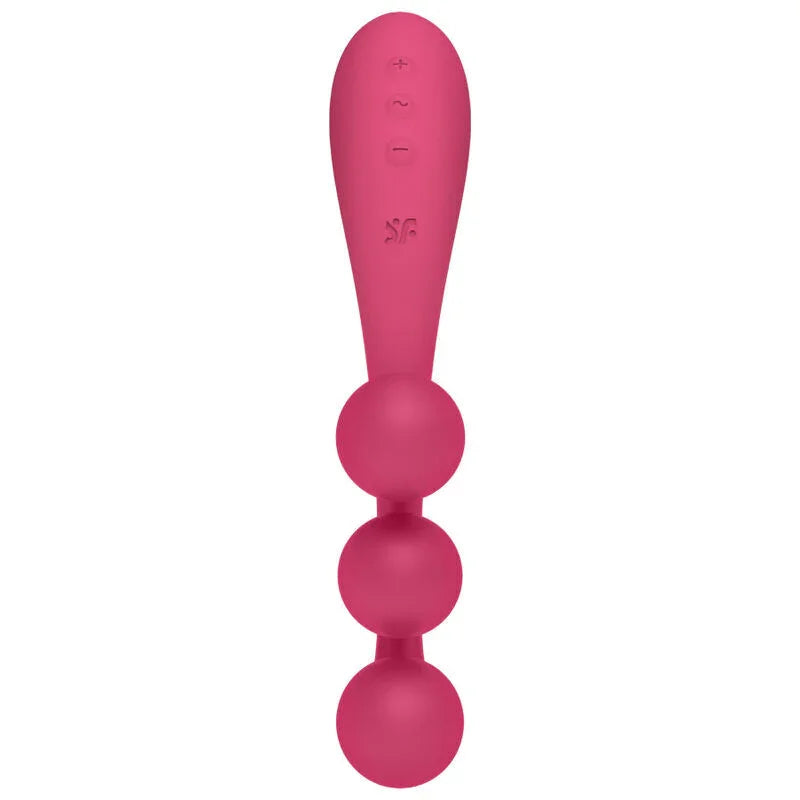 SATISFYER - TRI BALL 1 MULTI VIBRATOR RED - Happytoys Sexshop: online sex shop for Feeling Happy & Easy 😊 - Discreet geleverd