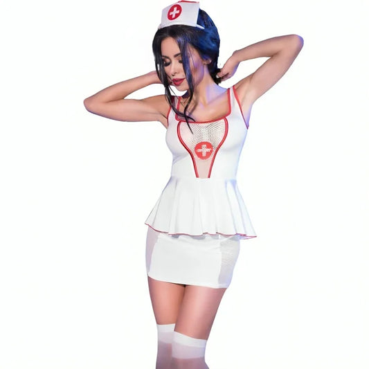 CHILIROSE - CR 4160 COSTUME NURSE TOP & SKIRT S/M - Happytoys Sexshop: online sex shop for Feeling Happy & Easy 😊 - Discreet geleverd