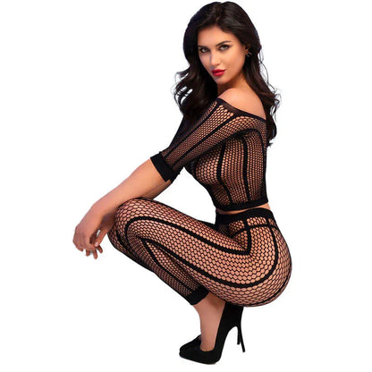 CHILIROSE - CR 4647 TOP & LEGGINS BLACK S/M - Happytoys Sexshop: online sex shop for Feeling Happy & Easy 😊 - Discreet geleverd