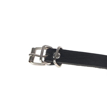 SUBBLIME - LEATHER RING CHAINBELT BLACK ONE SIZE - Happytoys Sexshop: online sex shop for Feeling Happy & Easy 😊 - Discreet geleverd
