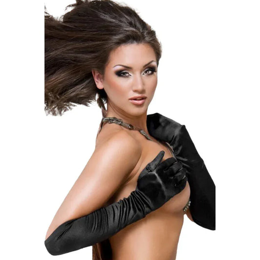 CHILIROSE - CR 3192 GLOVES BLACK SATIN - Happytoys Sexshop: online sex shop for Feeling Happy & Easy 😊 - Discreet geleverd