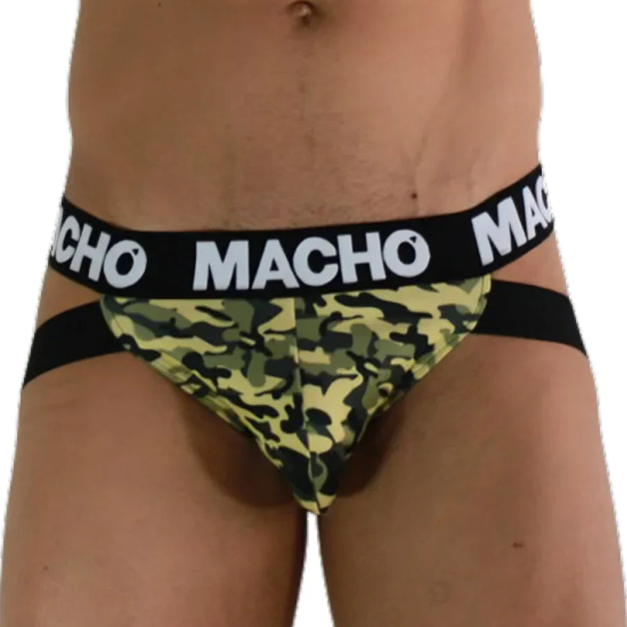 MACHO - MX28MV JOCK MILITARY GREEN S - Happytoys Sexshop: online sex shop for Feeling Happy & Easy 😊 - Discreet geleverd