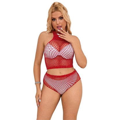 SUBBLIME - 952402 FISHNET SET WITH PINK DIAMONDS ONE SIZE - Happytoys Sexshop: online sex shop for Feeling Happy & Easy 😊 - Discreet geleverd